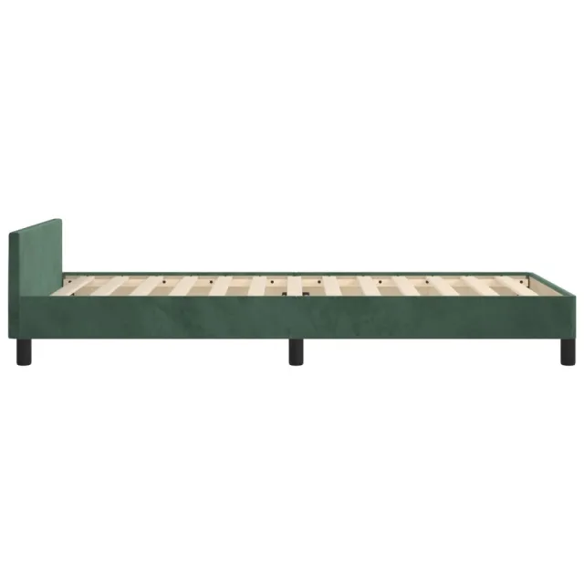Cadre de lit sans matelas vert foncé 80x200 cm velours