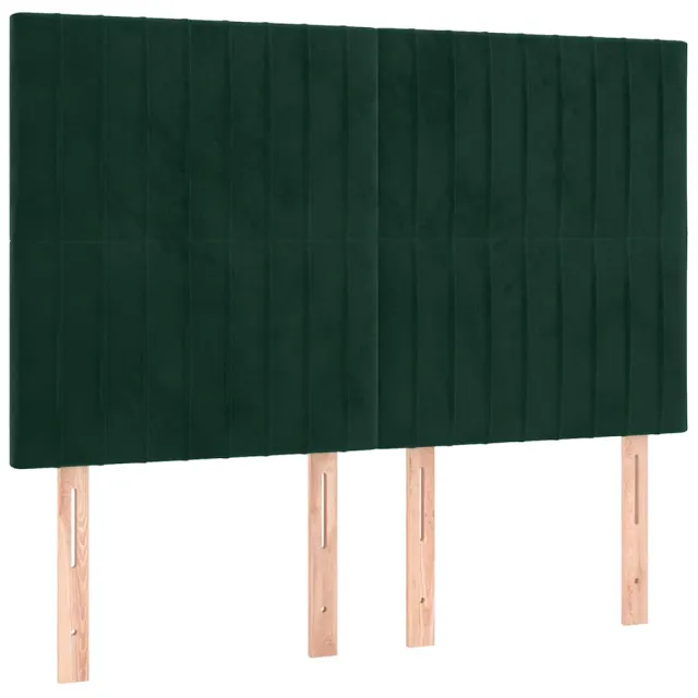 Cadre de lit sans matelas vert foncé 140x190 cm velours