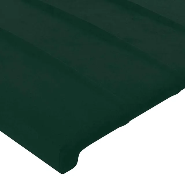Cadre de lit sans matelas vert foncé 140x190 cm velours