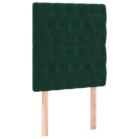 Cadre de lit sans matelas vert foncé 80x200 cm velours