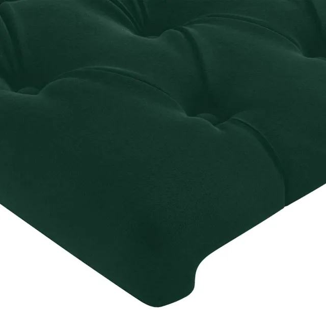 Cadre de lit sans matelas vert foncé 120x200 cm velours