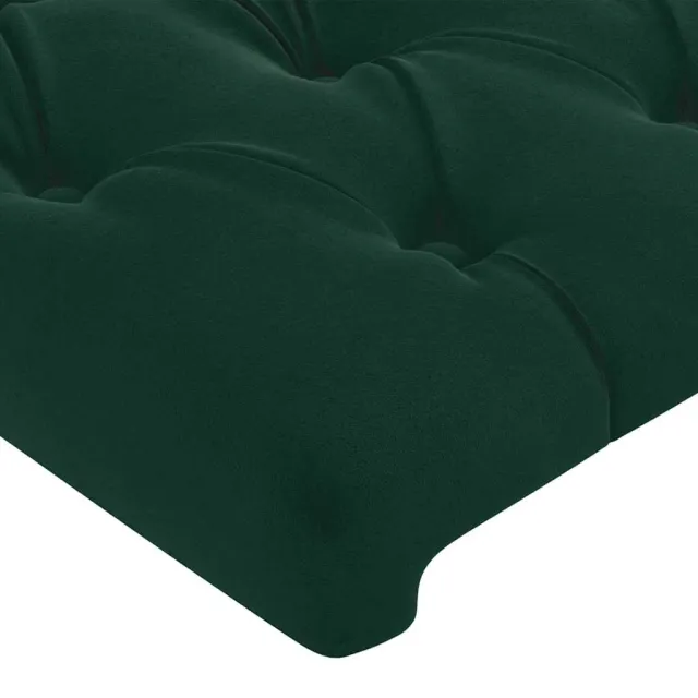 Cadre de lit sans matelas vert foncé 140x200 cm velours