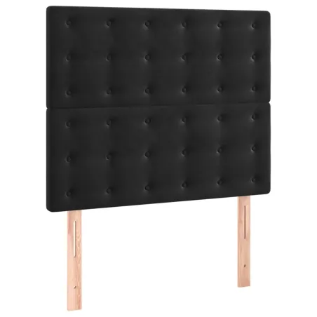 Cadre de lit sans matelas noir 90x190 cm velours