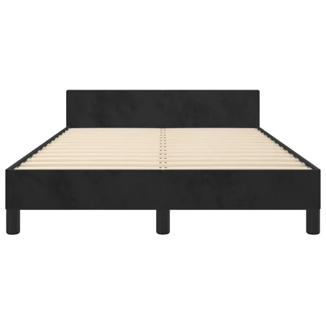 Cadre de lit sans matelas noir 120x200 cm velours