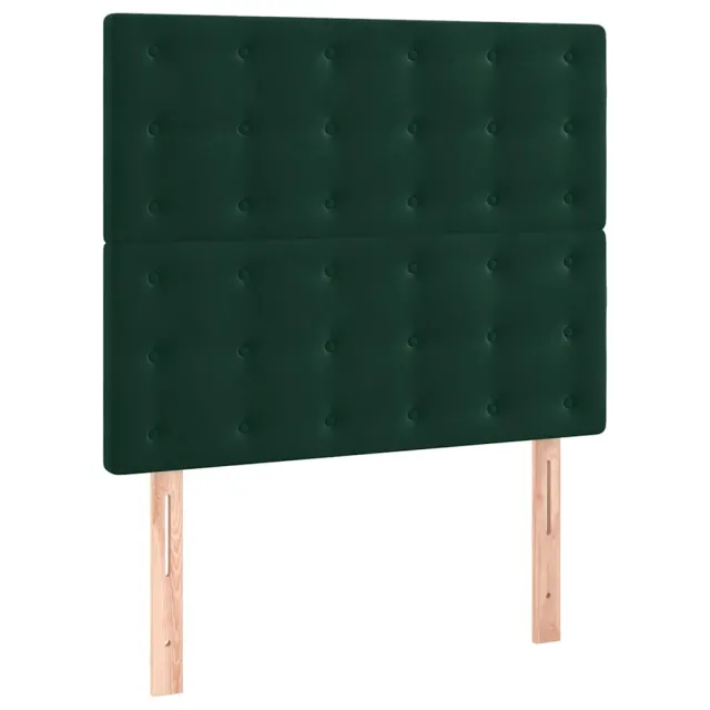 Cadre de lit sans matelas vert foncé 120x200 cm velours