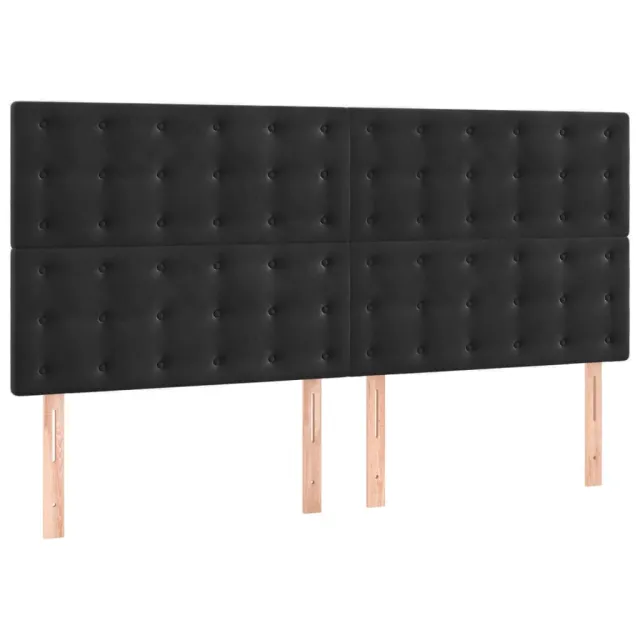 Cadre de lit sans matelas noir 140x200 cm velours