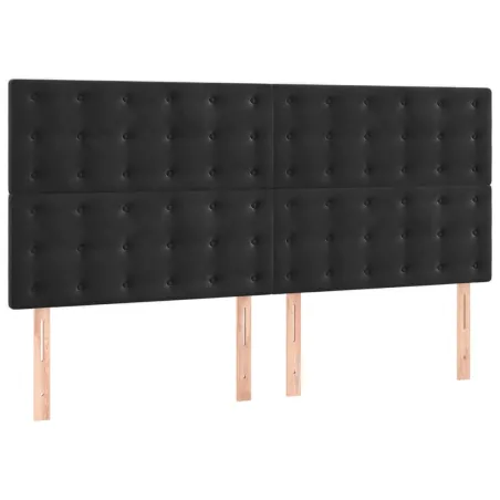 Cadre de lit sans matelas noir 140x200 cm velours
