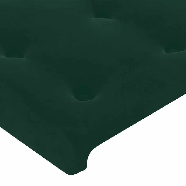 Cadre de lit sans matelas vert foncé 140x200 cm velours
