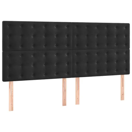 Cadre de lit sans matelas noir 200x200 cm velours