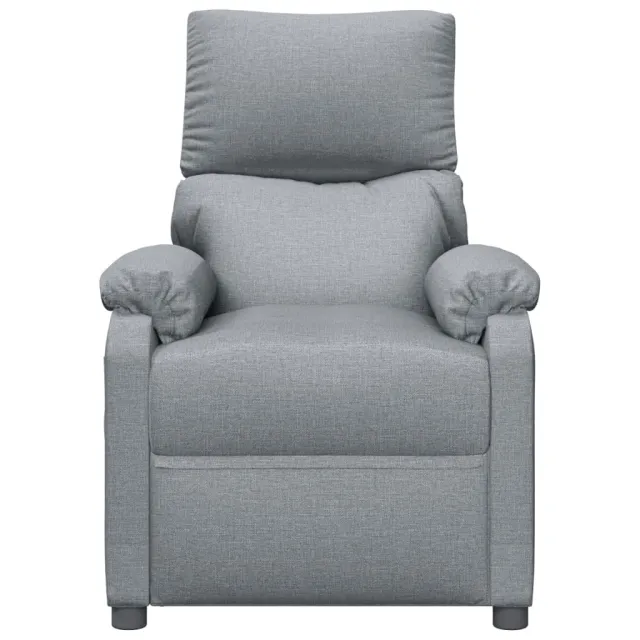 Fauteuil de massage inclinable Gris clair Tissu