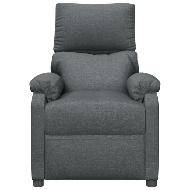 Fauteuil de massage inclinable Gris foncé Tissu