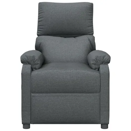 Fauteuil de massage inclinable Gris foncé Tissu