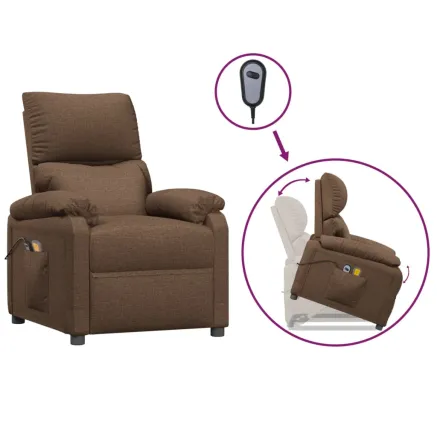Fauteuil de massage Marron Tissu 2