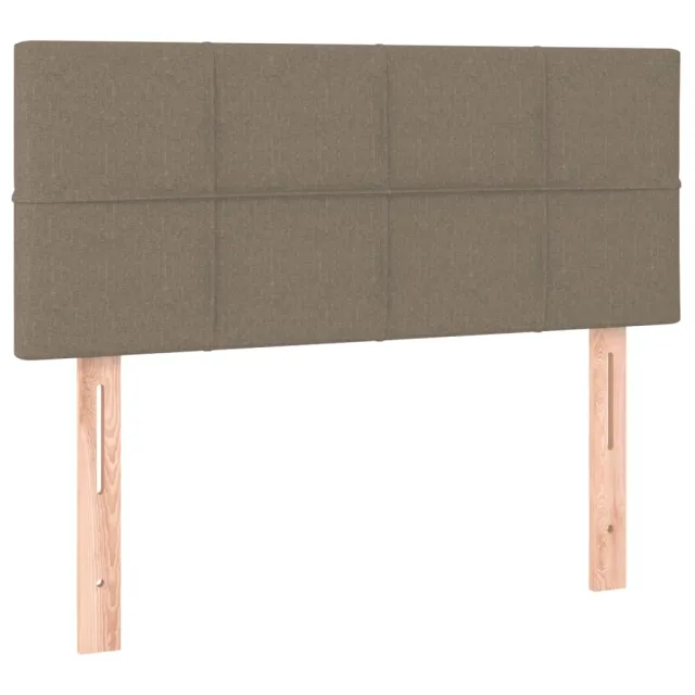 Sommier à lattes de lit avec matelas Taupe 100x200 cm Tissu