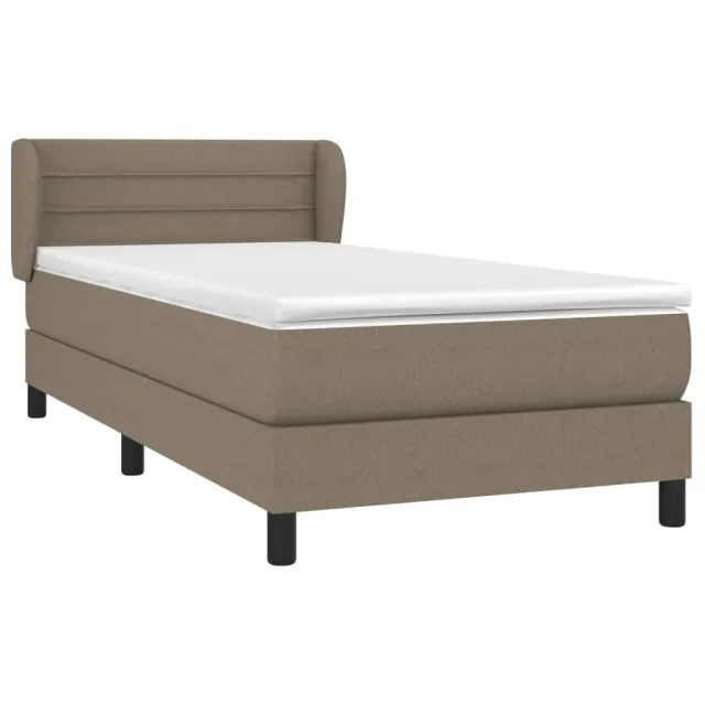 Sommier à lattes de lit avec matelas Taupe 80x200 cm Tissu