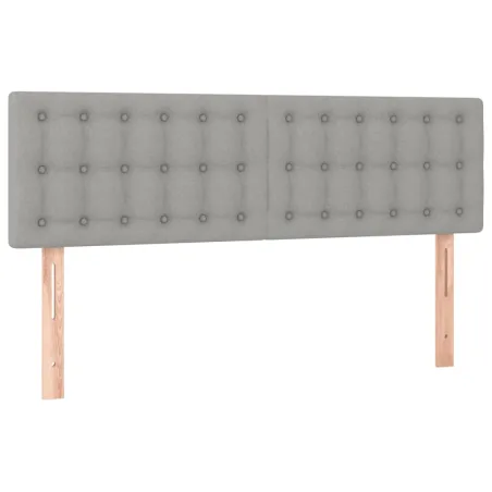 Sommier à lattes de lit avec matelas Gris clair 140x200cm Tissu