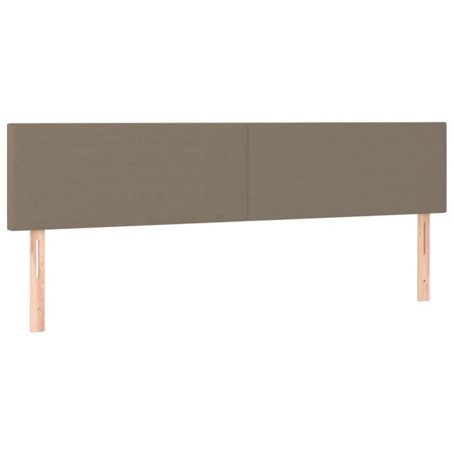 Sommier à lattes de lit avec matelas Taupe 200x200 cm Tissu