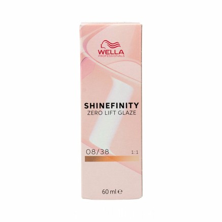 Permanente kleur Wella Shinefinity Nº 08/38 (60 ml)