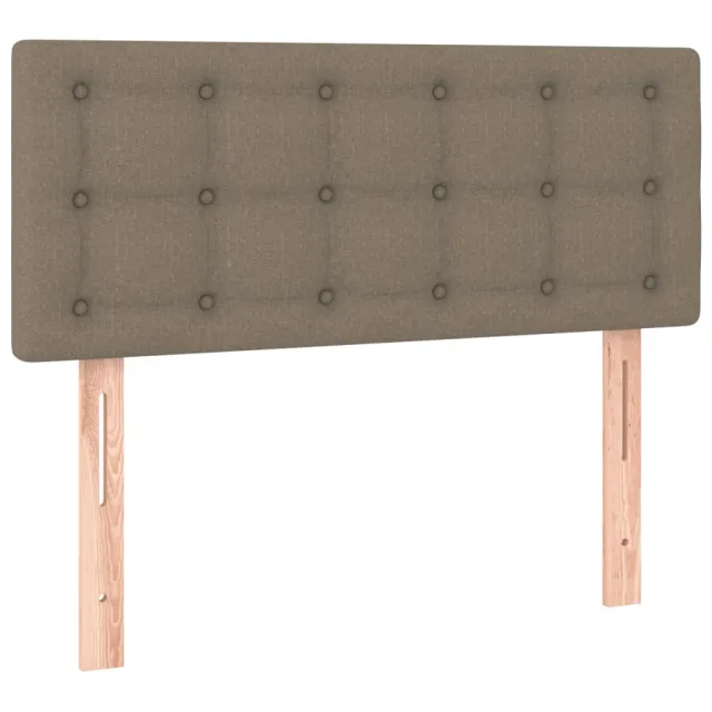 Sommier à lattes de lit avec matelas Taupe 100x200 cm Tissu