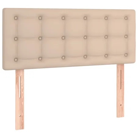 Sommier à lattes de lit avec matelas Cappuccino 90x190 cm