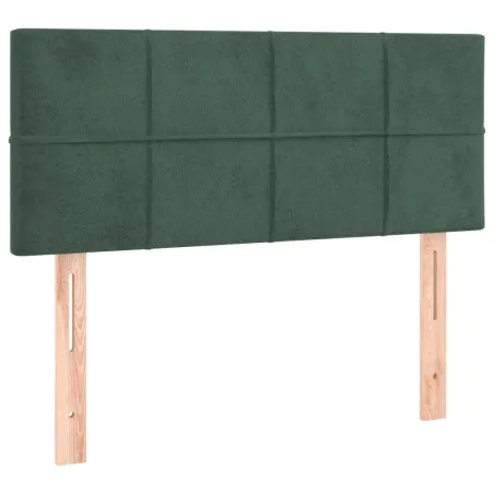 Sommier à lattes de lit avec matelas Vert foncé 90x200 cm