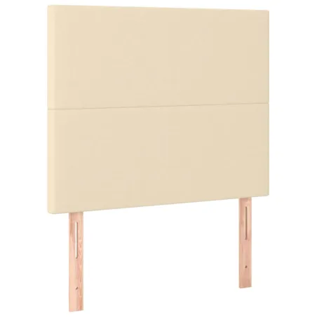 Sommier à lattes de lit avec matelas Crème 80x200 cm Tissu