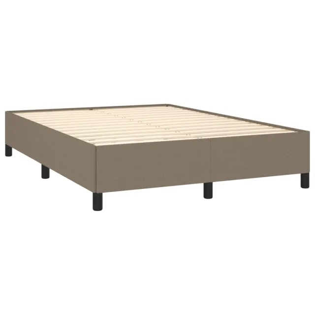 Sommier à lattes de lit avec matelas Taupe 140x200 cm Tissu