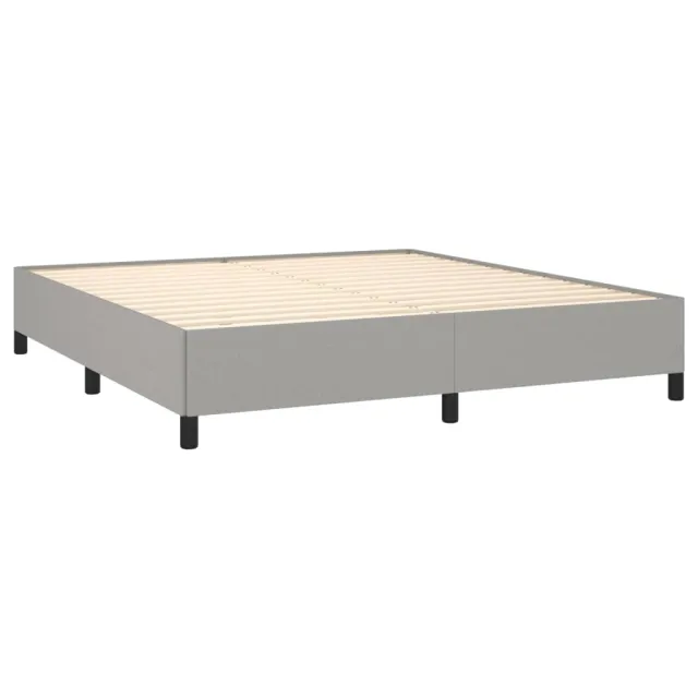 Sommier à lattes de lit avec matelas Gris clair 160x200cm Tissu