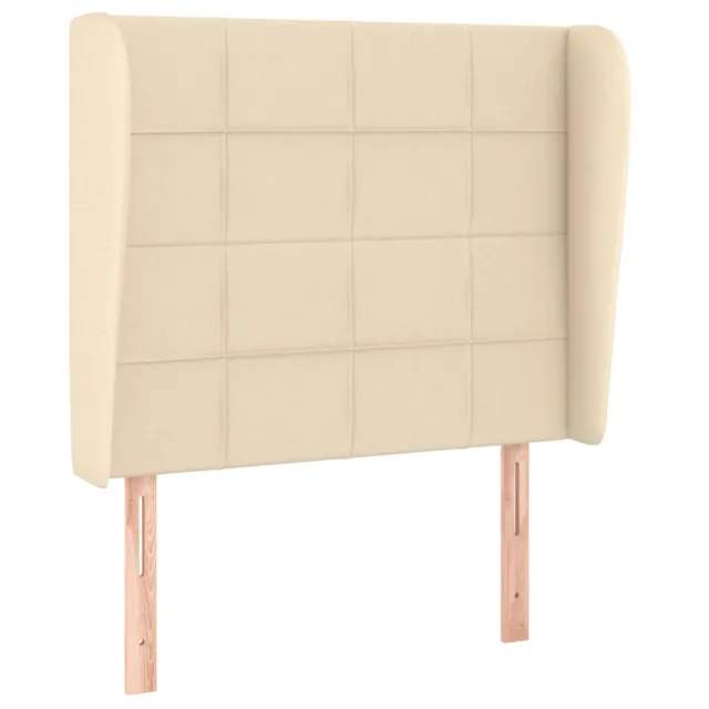 Sommier à lattes de lit avec matelas Crème 80x200 cm Tissu