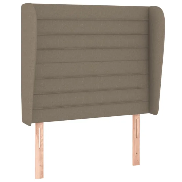 Sommier à lattes de lit avec matelas Taupe 90x190 cm Tissu