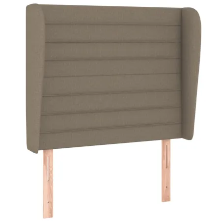 Sommier à lattes de lit avec matelas Taupe 90x190 cm Tissu