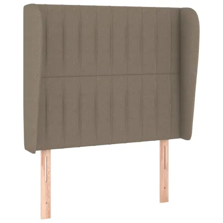 Sommier à lattes de lit avec matelas Taupe 90x200 cm Tissu
