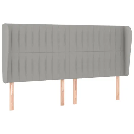 Sommier à lattes de lit avec matelas Gris clair 160x200cm Tissu