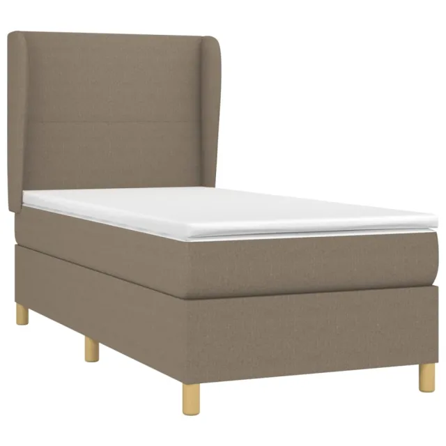 Sommier à lattes de lit avec matelas Taupe 80x200 cm Tissu