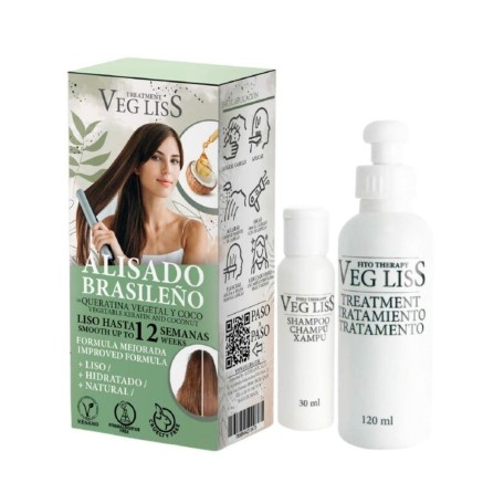 Set per Capelli Piastra Chimica VegLiss 2 Pezzi 2