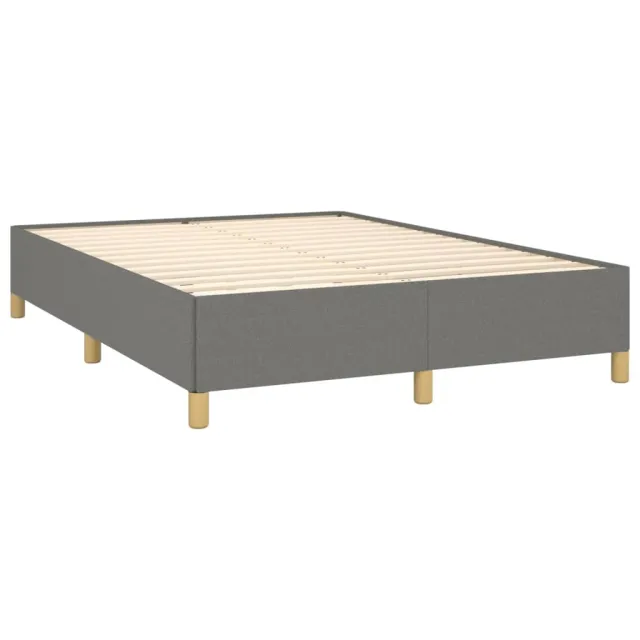 Sommier à lattes de lit avec matelas Gris foncé 140x190cm Tissu