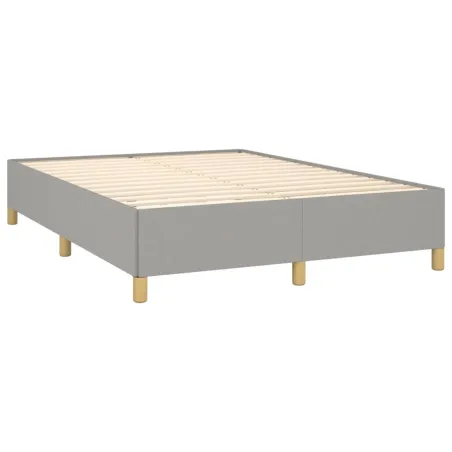 Sommier à lattes de lit avec matelas Gris clair 140x200cm Tissu