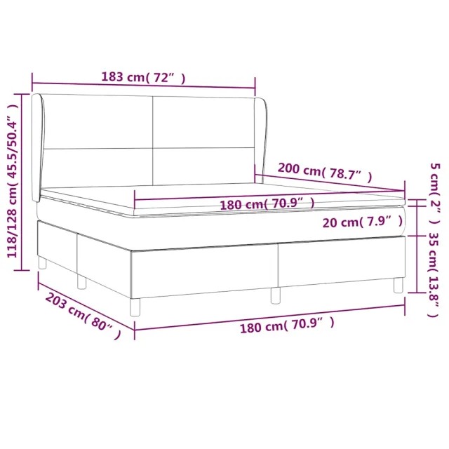 Sommier à lattes de lit et matelas Vert foncé 180x200cm Velours