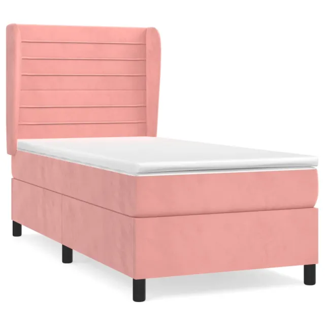 Sommier à lattes de lit avec matelas Rose 90x200 cm Velours
