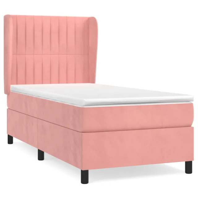 Sommier à lattes de lit avec matelas Rose 90x190 cm Velours