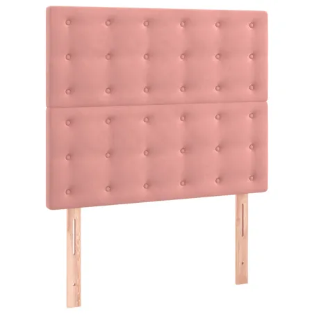 Sommier à lattes de lit avec matelas Rose 90x200 cm Velours