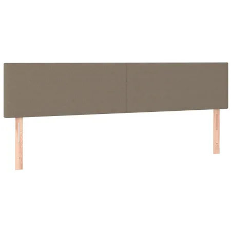 Sommier à lattes de lit avec matelas Taupe 200x200 cm Tissu