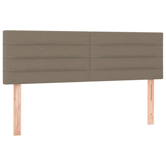 Sommier à lattes de lit avec matelas Taupe 140x190 cm Tissu