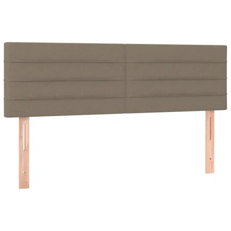 Sommier à lattes de lit avec matelas Taupe 140x190 cm Tissu