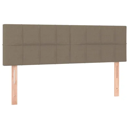 Sommier à lattes de lit avec matelas Taupe 140x190 cm Tissu