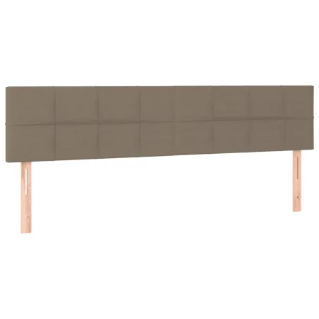 Sommier à lattes de lit avec matelas Taupe 200x200 cm Tissu
