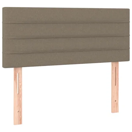 Sommier à lattes de lit avec matelas Taupe 90x190 cm Tissu
