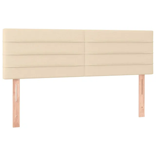 Sommier à lattes de lit avec matelas Crème 140x200 cm Tissu