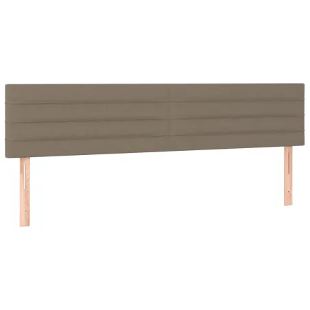 Sommier à lattes de lit avec matelas Taupe 200x200 cm Tissu