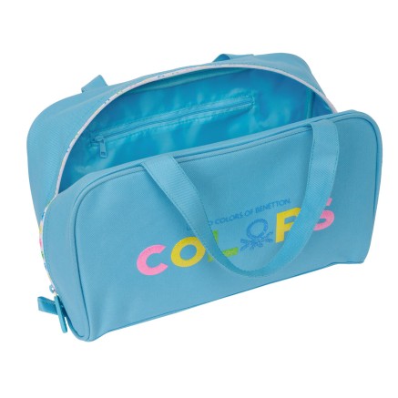 Neceser Escolar Benetton Spring Azul cielo 31 x 14 x 19 cm 2